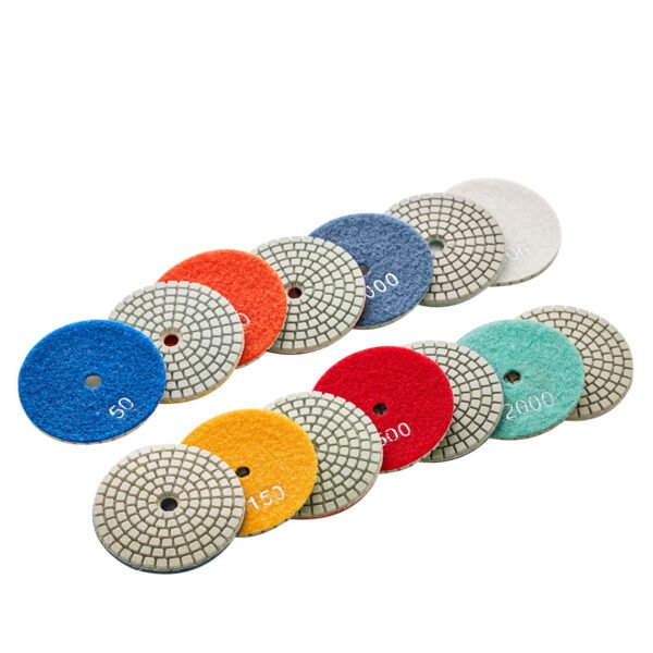 4inch/5inch/7inch White Wet Stone Diamond Polishing Pads For Granite/Marble HC-SPP-0003 - Image 2