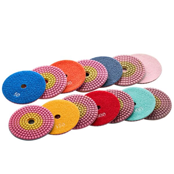 4inch/5inch/8inch Two Colors Wet Stone Diamond Polishing Pads For Granite/Marble HC-SPP-0002 - Image 2