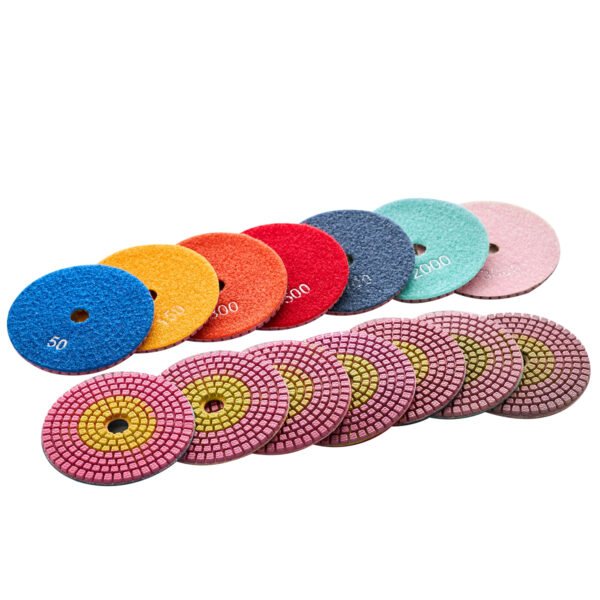 4inch/5inch/8inch Two Colors Wet Stone Diamond Polishing Pads For Granite/Marble HC-SPP-0002 - Image 6