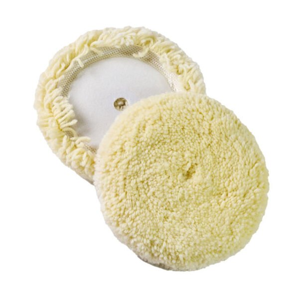6" Wool Hook & Loop Grip Buffing Pad for Compound Cutting & Polishing - Image 3