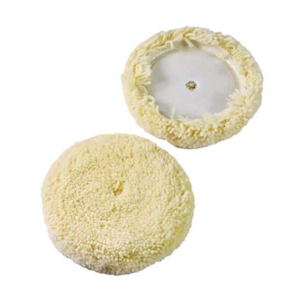 6" Wool Hook & Loop Grip Buffing Pad for Compound Cutting & Polishing