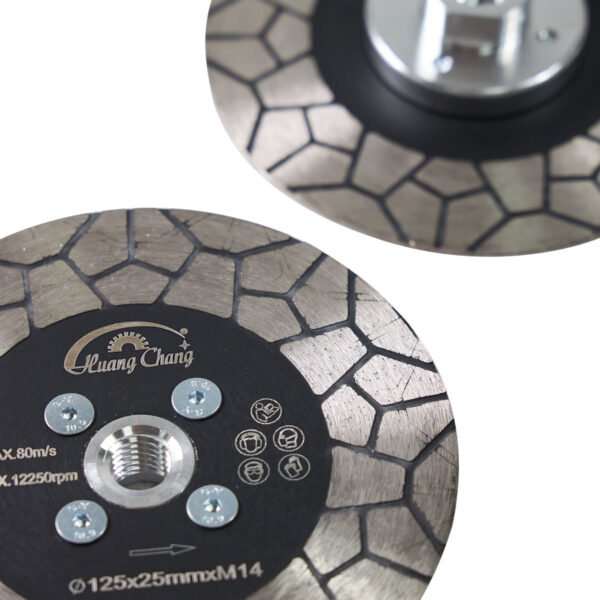 Diamond Saw Blade Mesh Double Sided Cutting Grinding Disc with Flange - Image 4