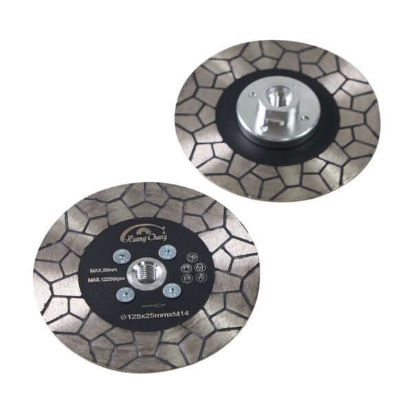 Diamond Saw Blade Mesh Double Sided Cutting Grinding Disc with Flange