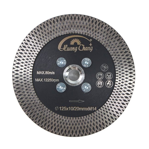Diamond Saw Blade X Mesh Marble Stone Cutting Grinding Disc with Flange - Image 2