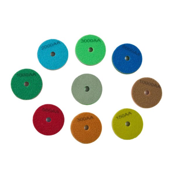 4/5 Inch Sponge Fiber Polishing Pads Buffing Wheels for Marble Granite Stone - Image 2
